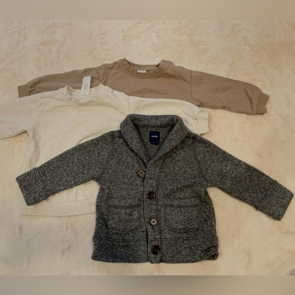 Bundle of 3 Fleece sweatshirts/cardigans